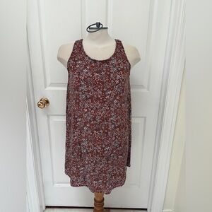 Floral Sleeveless brown SunDress